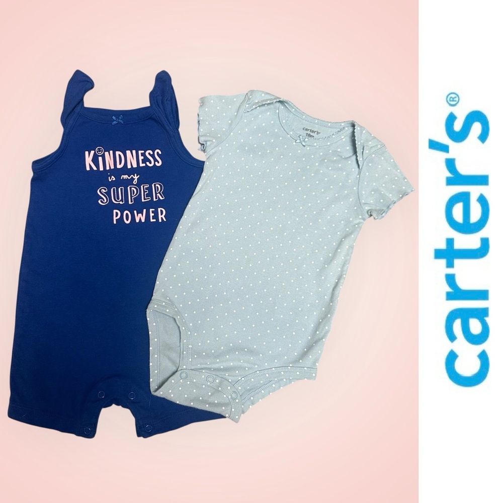 Carter's Set of‎ 2 Bodysuits, Size 18 M, MSRP $20